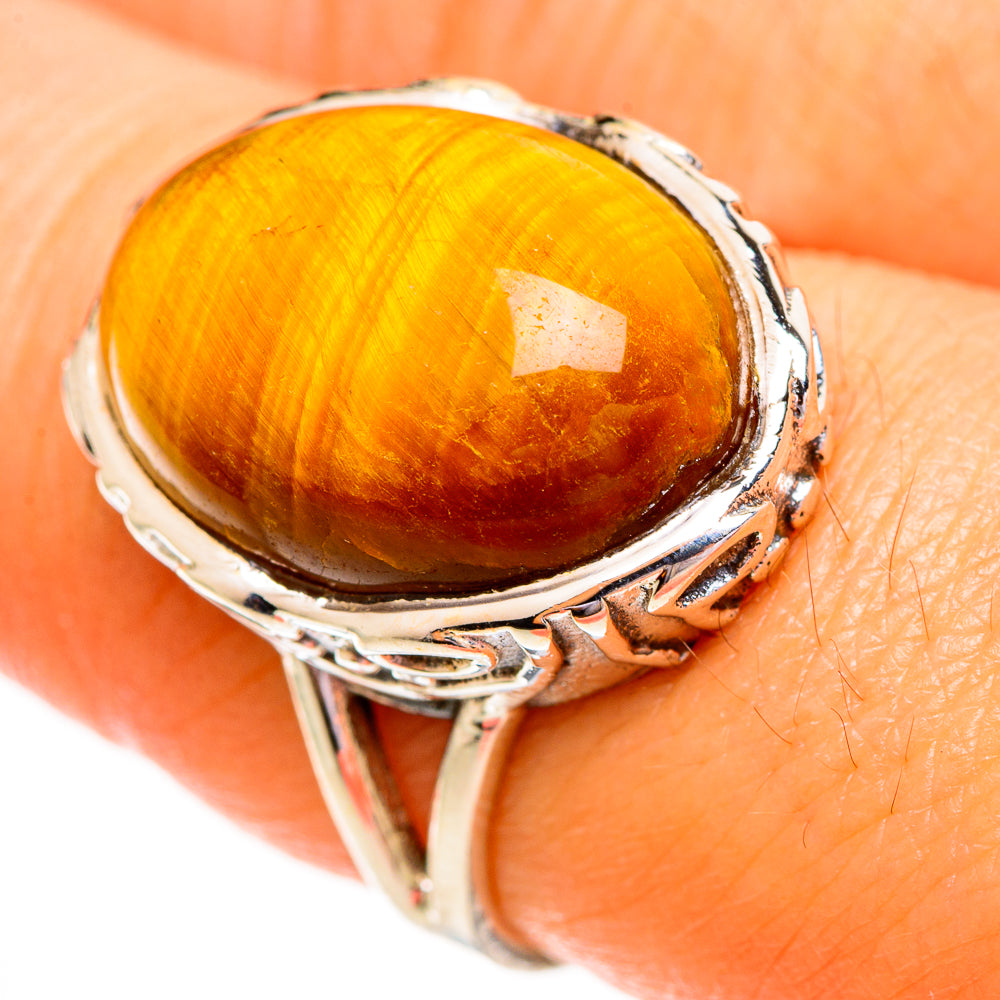 Tiger Eye Rings handcrafted by Ana Silver Co - RING111850