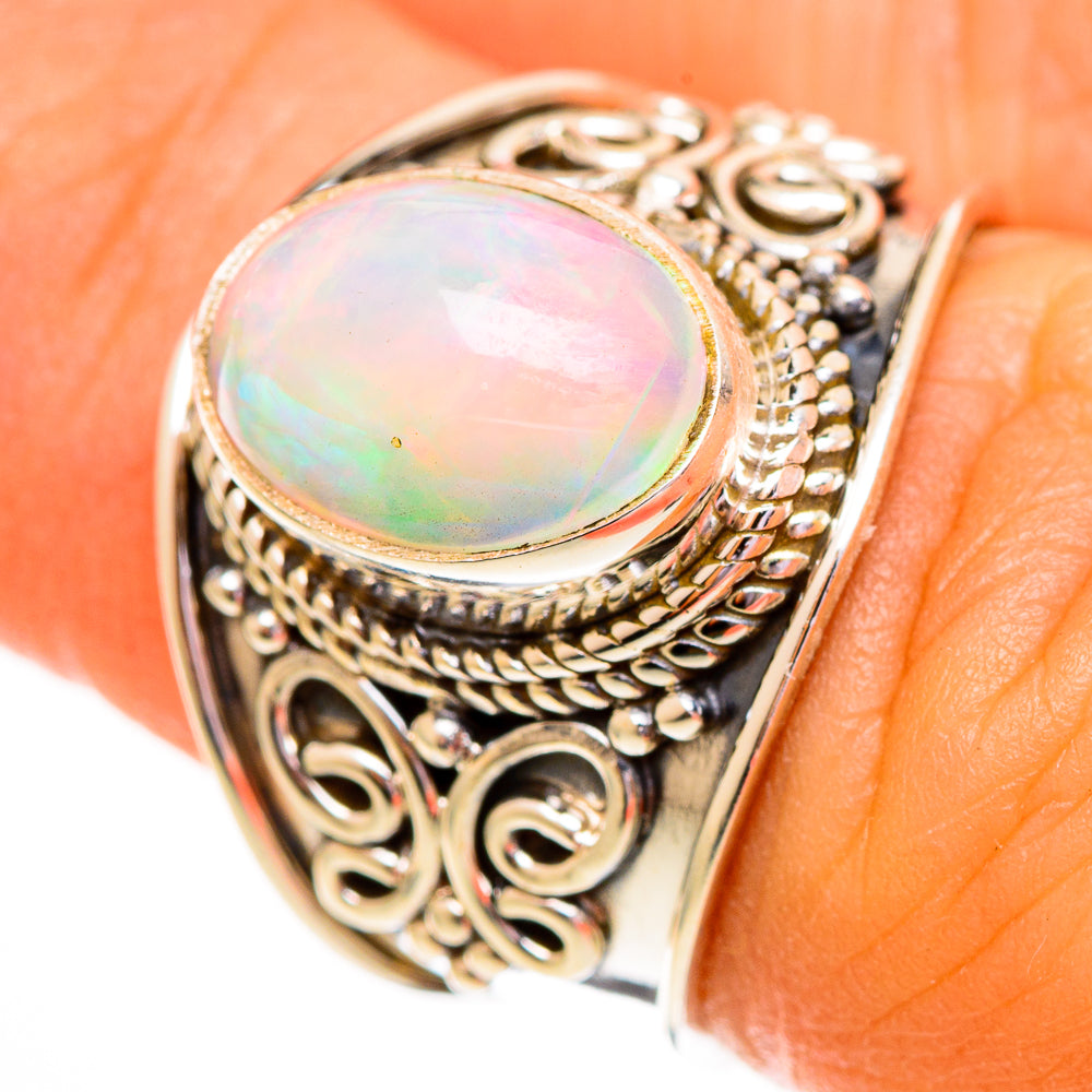 Ethiopian Opal Rings handcrafted by Ana Silver Co - RING111871