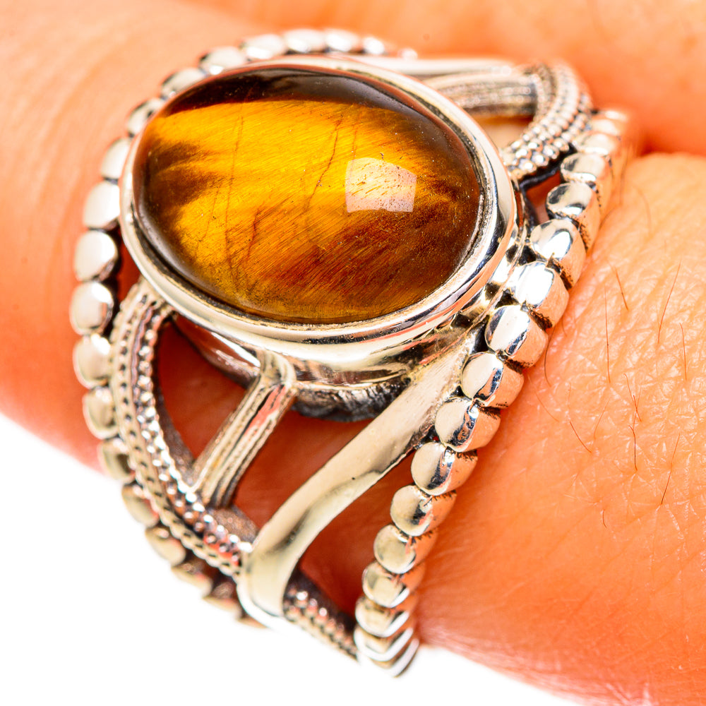 Tiger Eye Rings handcrafted by Ana Silver Co - RING111883