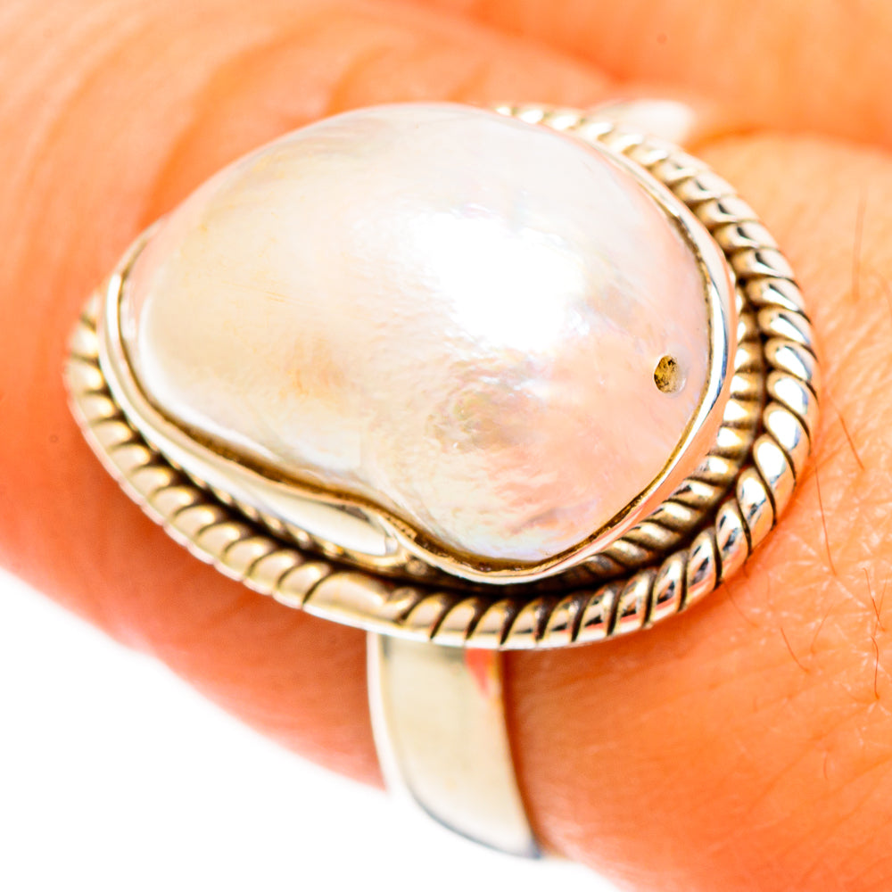Mother Of Pearl Rings handcrafted by Ana Silver Co - RING111895