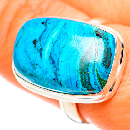Malachite In Chrysocolla Rings handcrafted by Ana Silver Co - RING111902