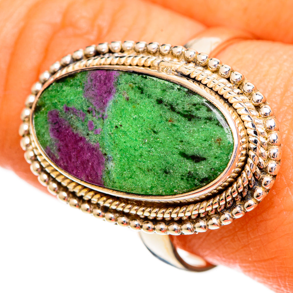 Ruby Zoisite Rings handcrafted by Ana Silver Co - RING111906