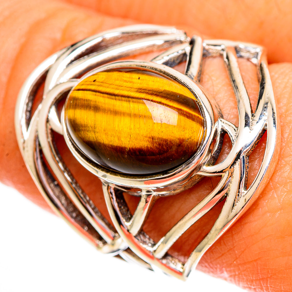 Tiger Eye Rings handcrafted by Ana Silver Co - RING111912