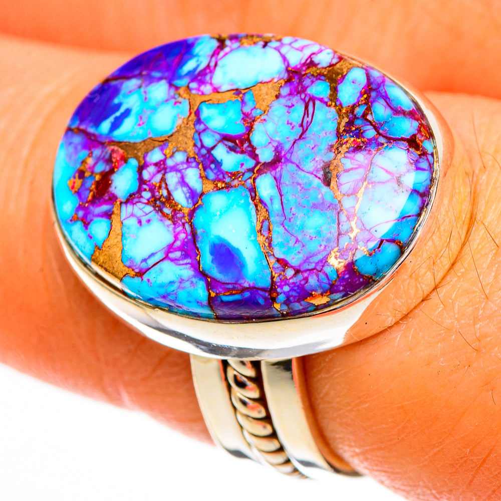 Purple Copper Turquoise Rings handcrafted by Ana Silver Co - RING111919
