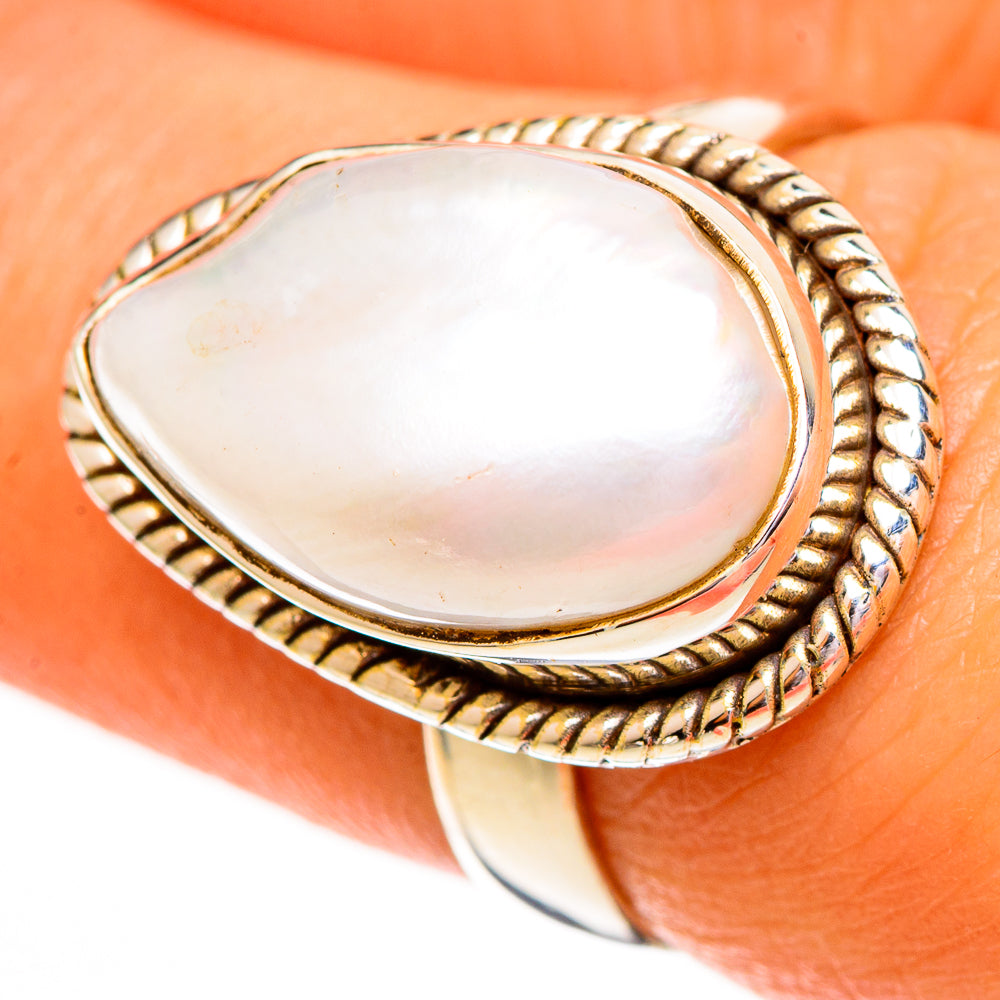 Cultured Pearl Rings handcrafted by Ana Silver Co - RING111923