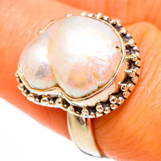Cultured Pearl Rings handcrafted by Ana Silver Co - RING111924