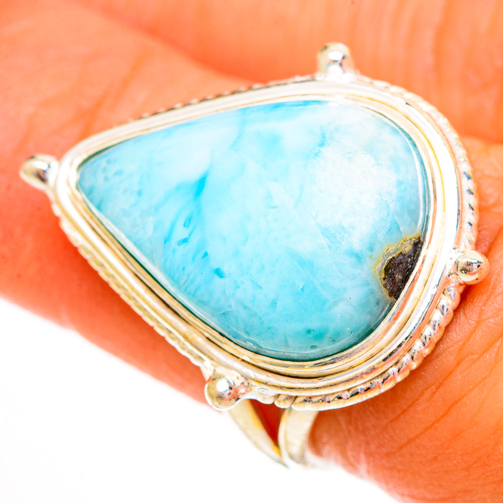 Larimar Rings handcrafted by Ana Silver Co - RING111934