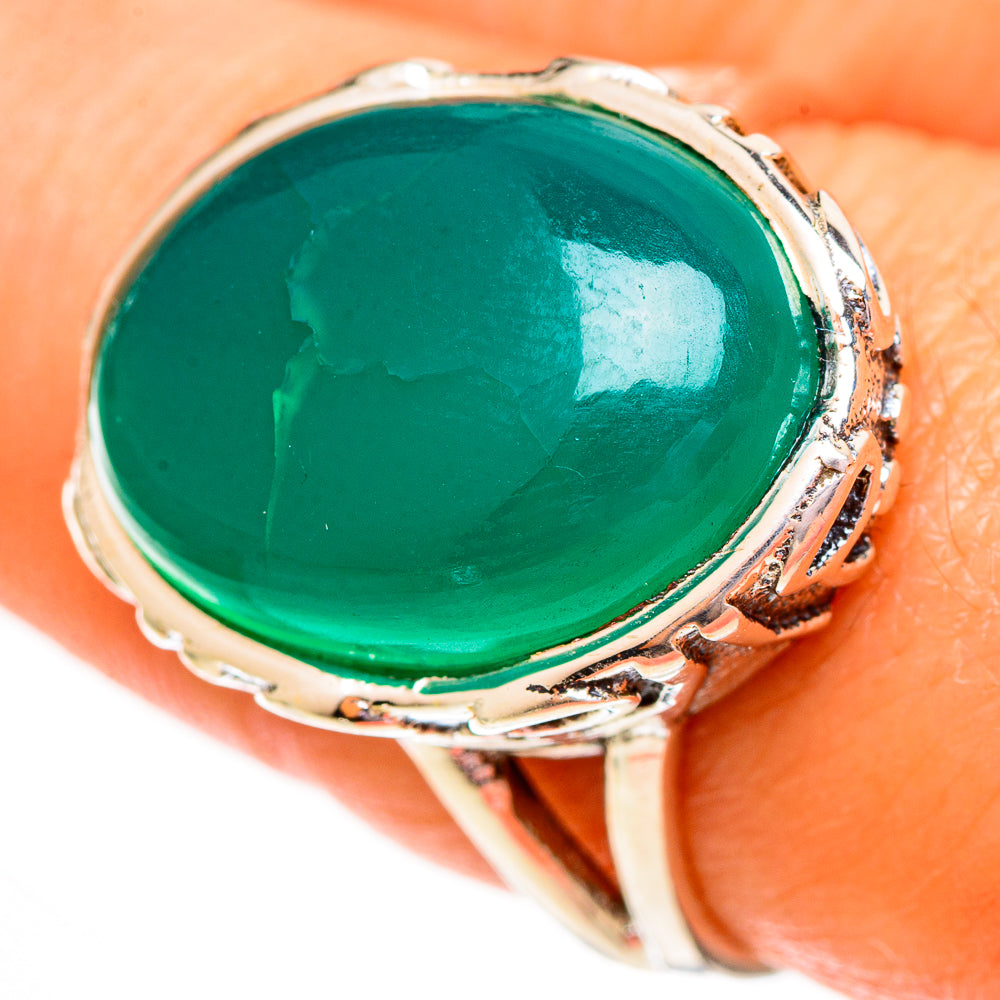 Green Onyx Rings handcrafted by Ana Silver Co - RING111939