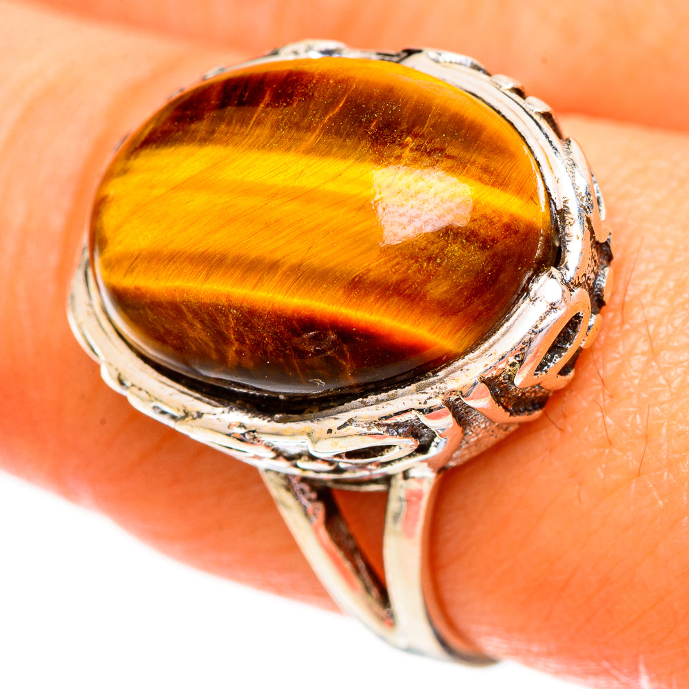 Tiger Eye Rings handcrafted by Ana Silver Co - RING111943