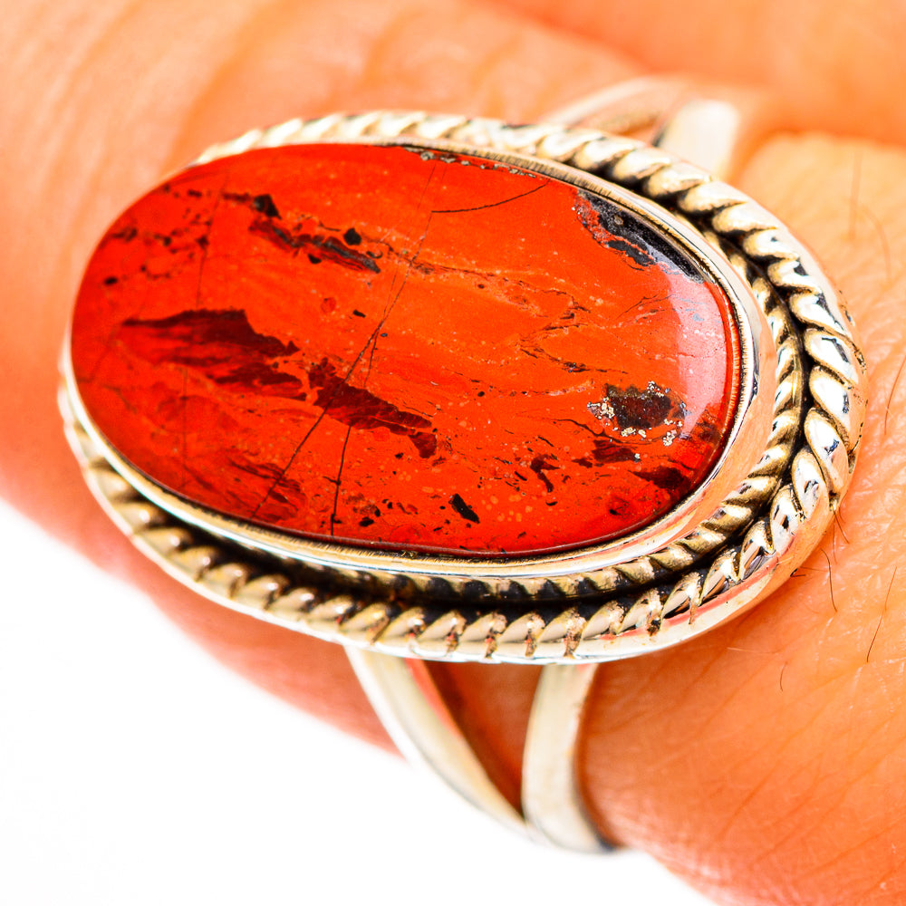Red Jasper Rings handcrafted by Ana Silver Co - RING111945