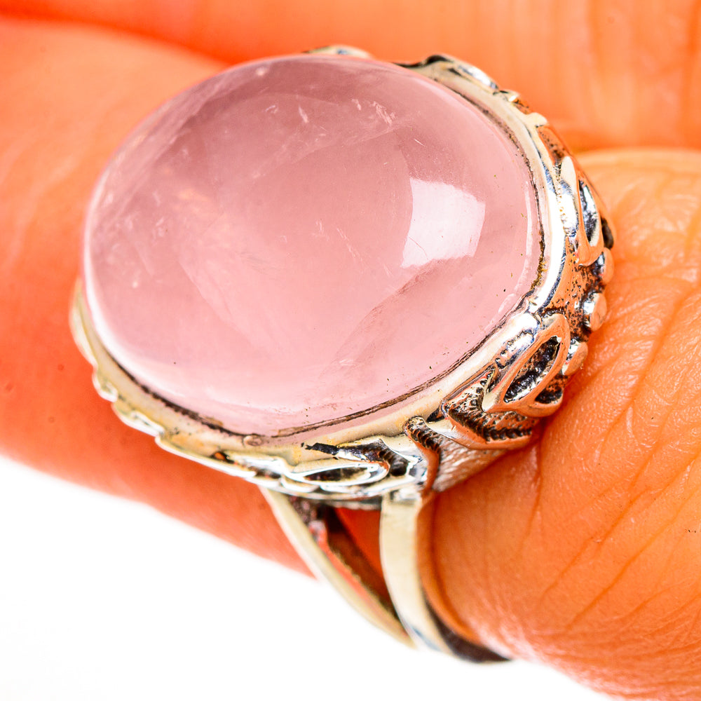 Rose Quartz Rings handcrafted by Ana Silver Co - RING111950