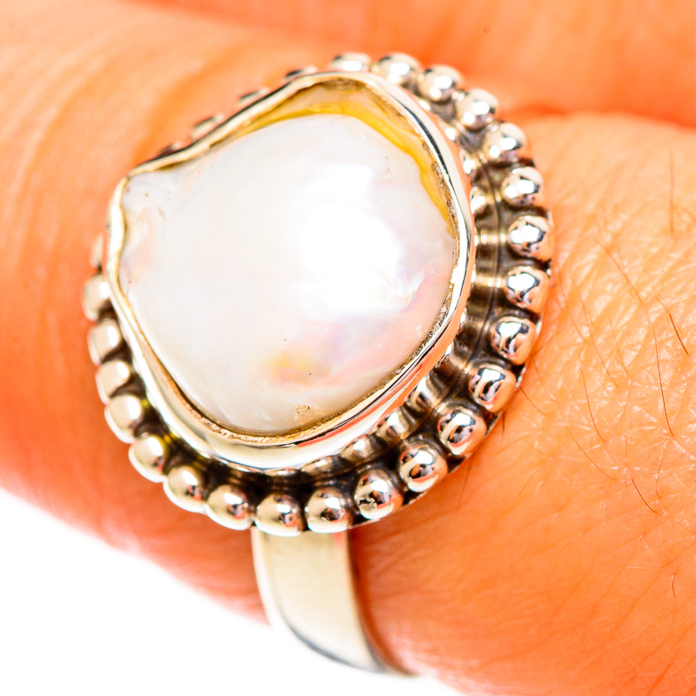 Mother Of Pearl Rings handcrafted by Ana Silver Co - RING111961