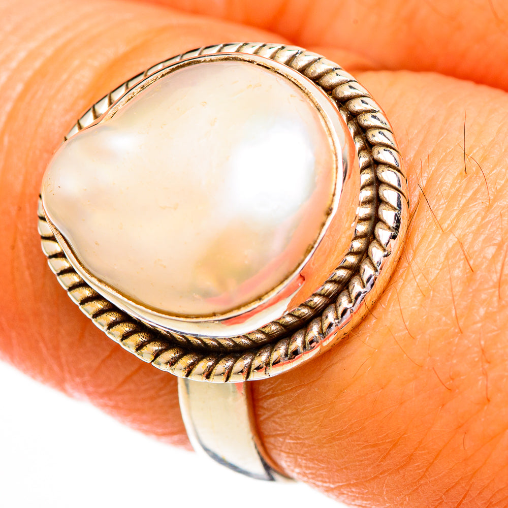 Mother Of Pearl Rings handcrafted by Ana Silver Co - RING111964
