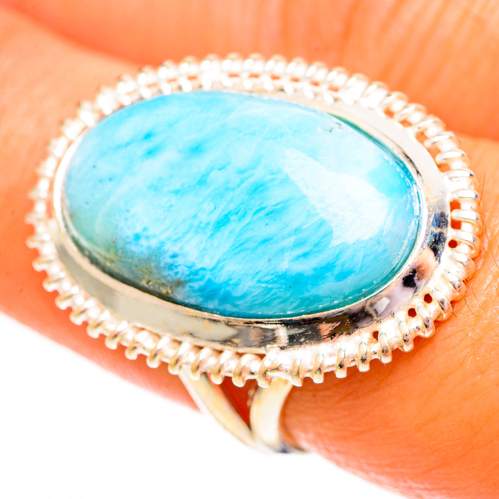 Larimar Rings handcrafted by Ana Silver Co - RING111975