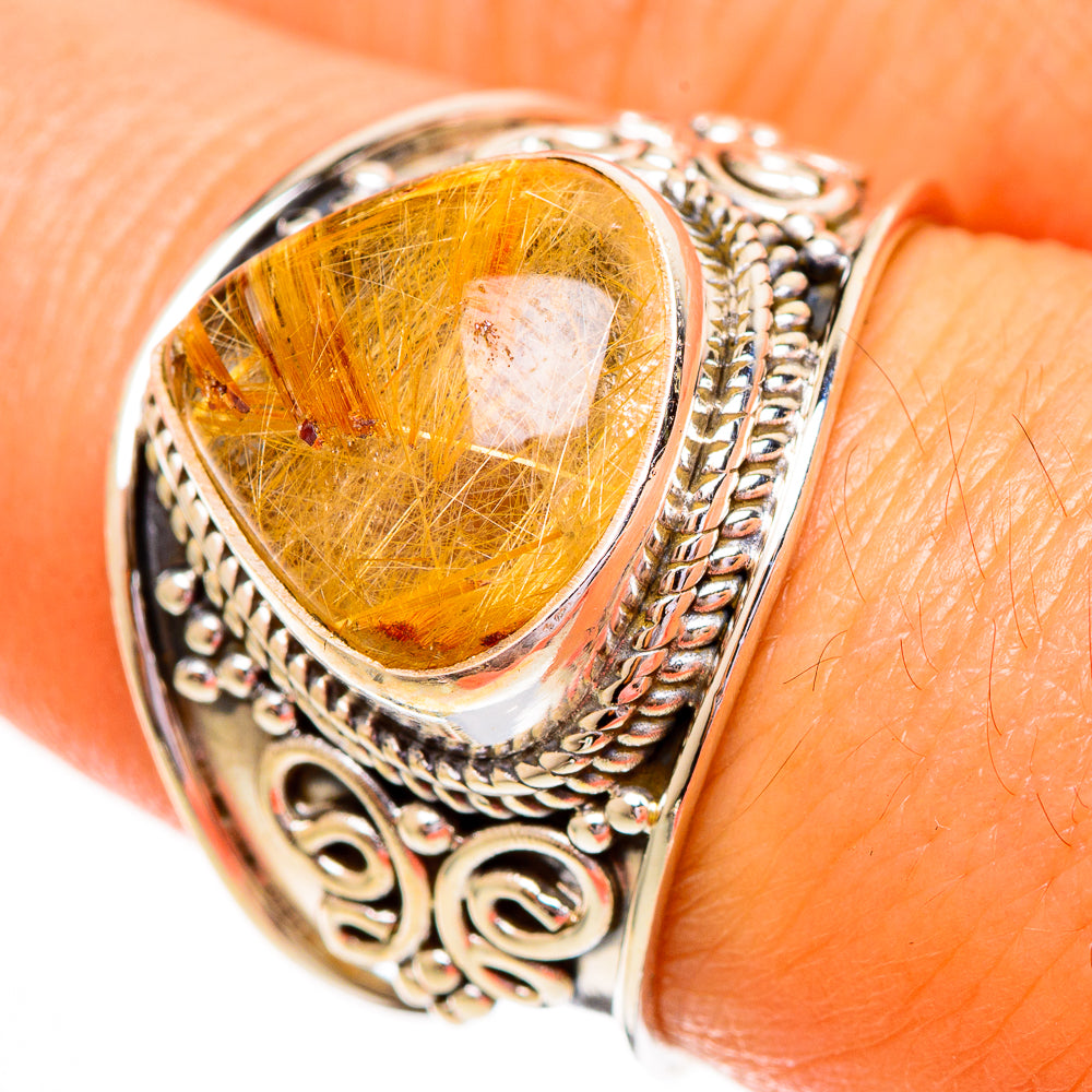 Rutilated Quartz Rings handcrafted by Ana Silver Co - RING111981