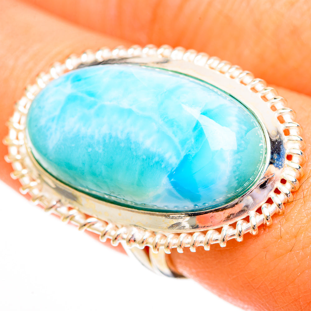 Larimar Rings handcrafted by Ana Silver Co - RING111992