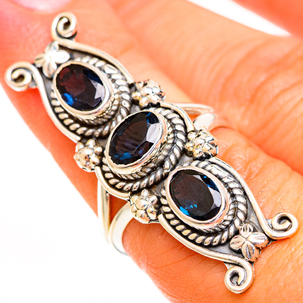 Blue Spinel Rings handcrafted by Ana Silver Co - RING111995