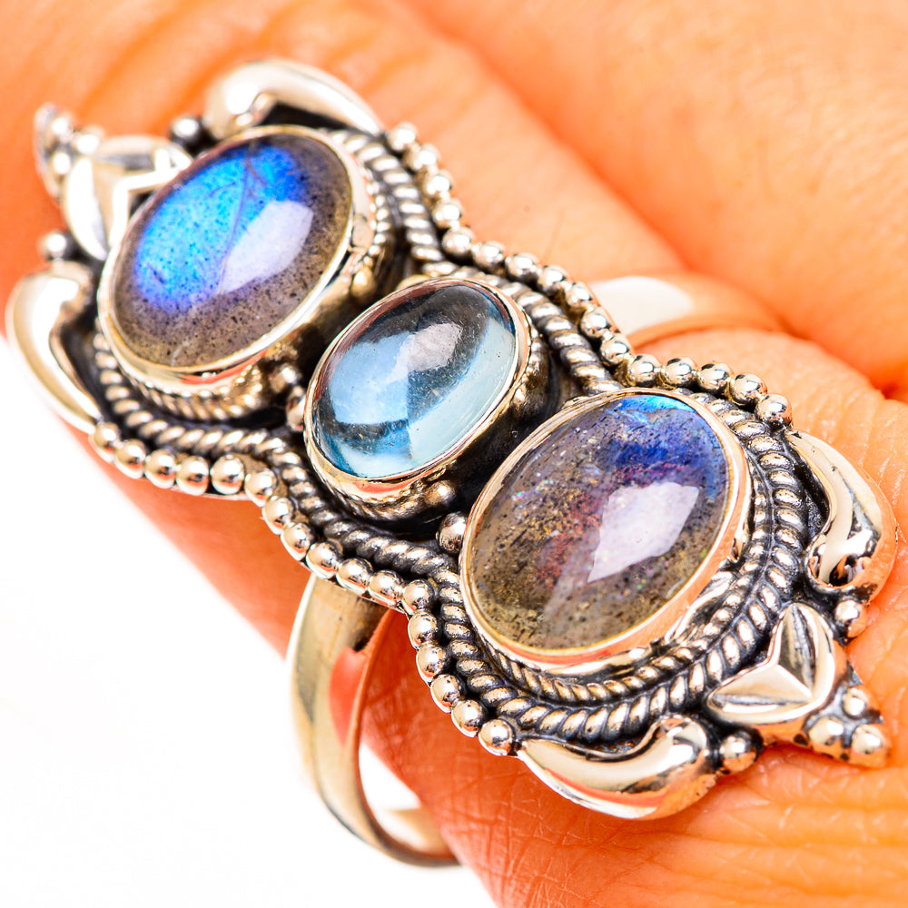 Labradorite Rings handcrafted by Ana Silver Co - RING111997