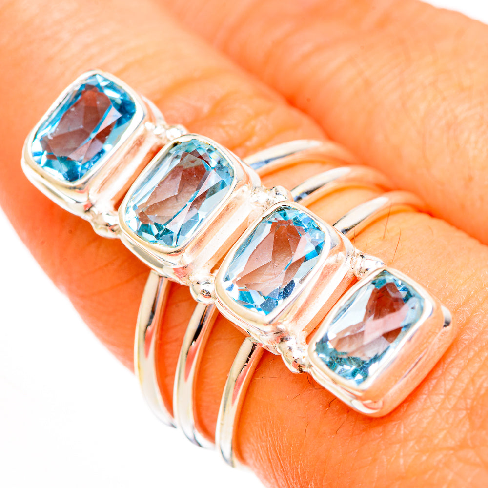 Blue Topaz Rings handcrafted by Ana Silver Co - RING111998