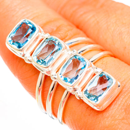 Blue Topaz Rings handcrafted by Ana Silver Co - RING111998