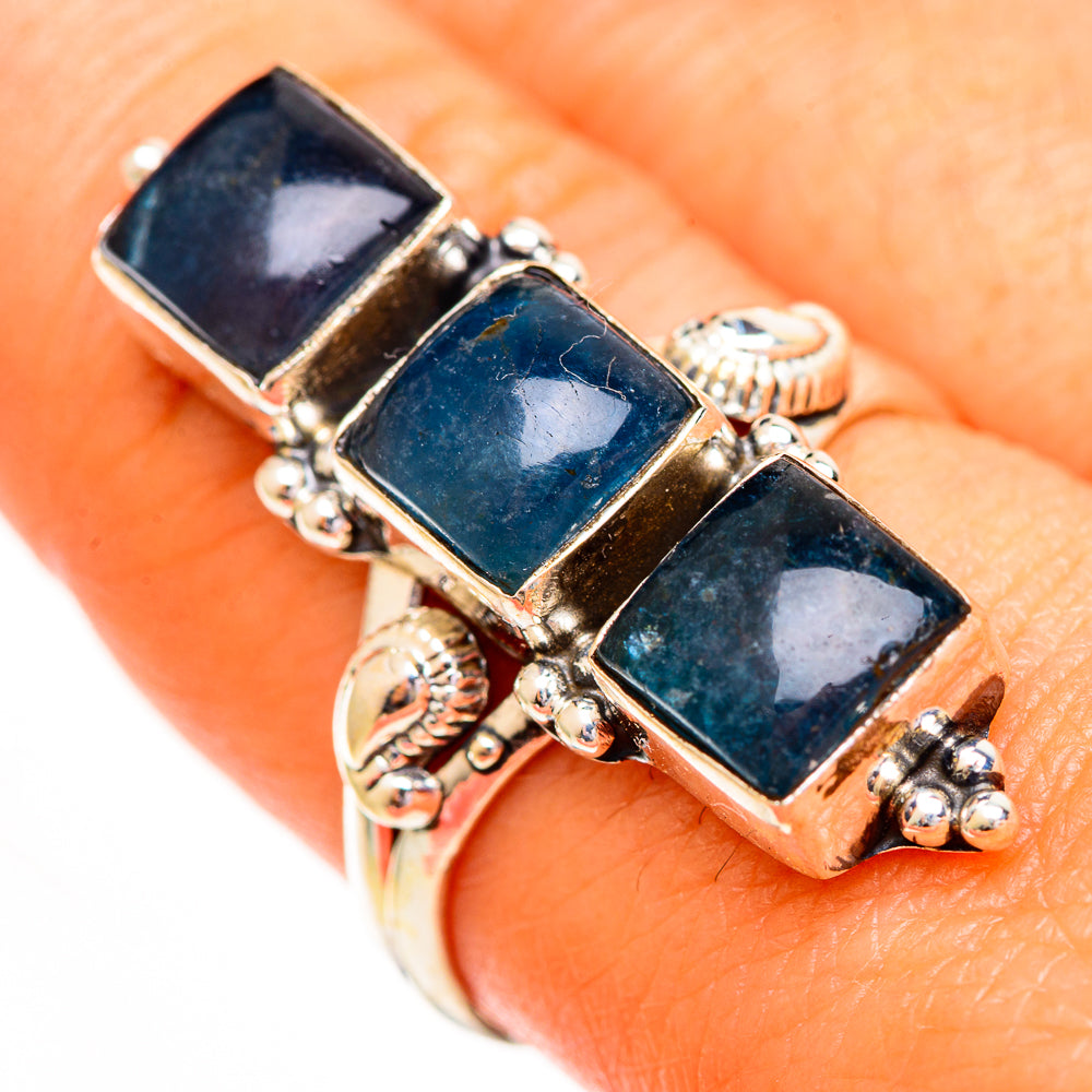 Blue Fluorite Rings handcrafted by Ana Silver Co - RING111999