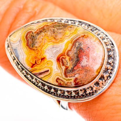 Crazy Lace Agate Rings handcrafted by Ana Silver Co - RING112004