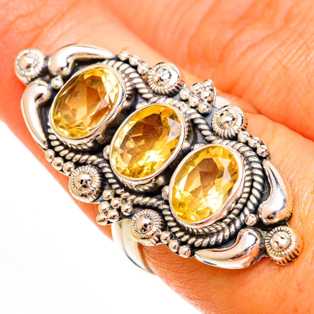 Citrine Rings handcrafted by Ana Silver Co - RING112009
