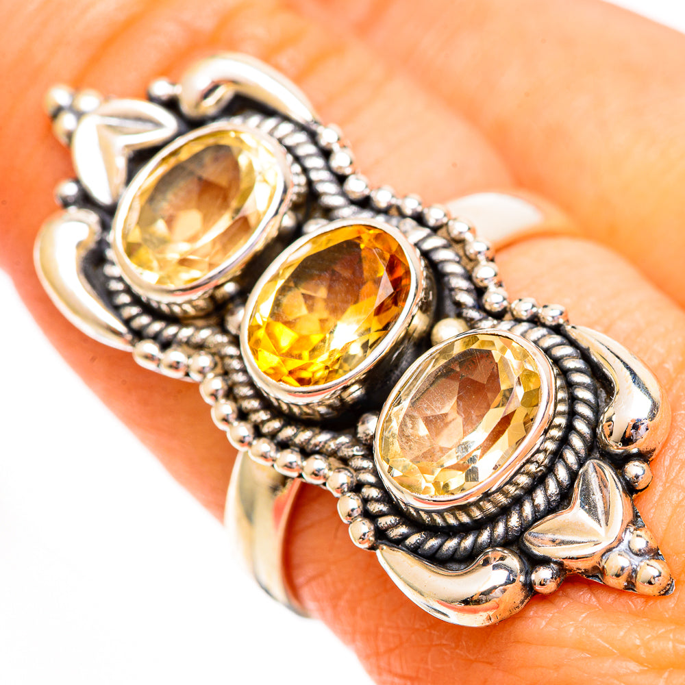 Citrine Rings handcrafted by Ana Silver Co - RING112011
