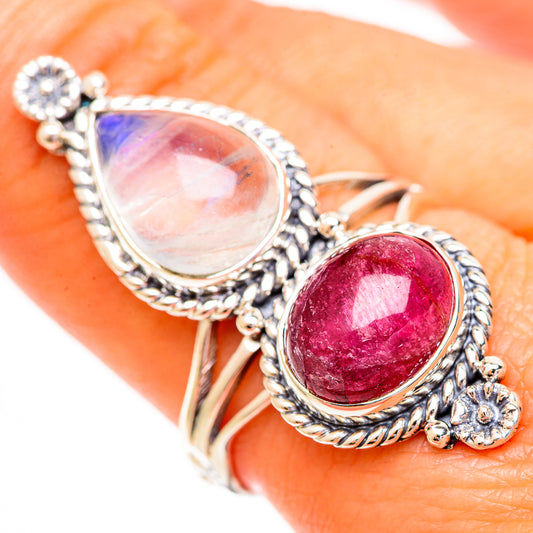 Pink Moonstone Rings handcrafted by Ana Silver Co - RING112013