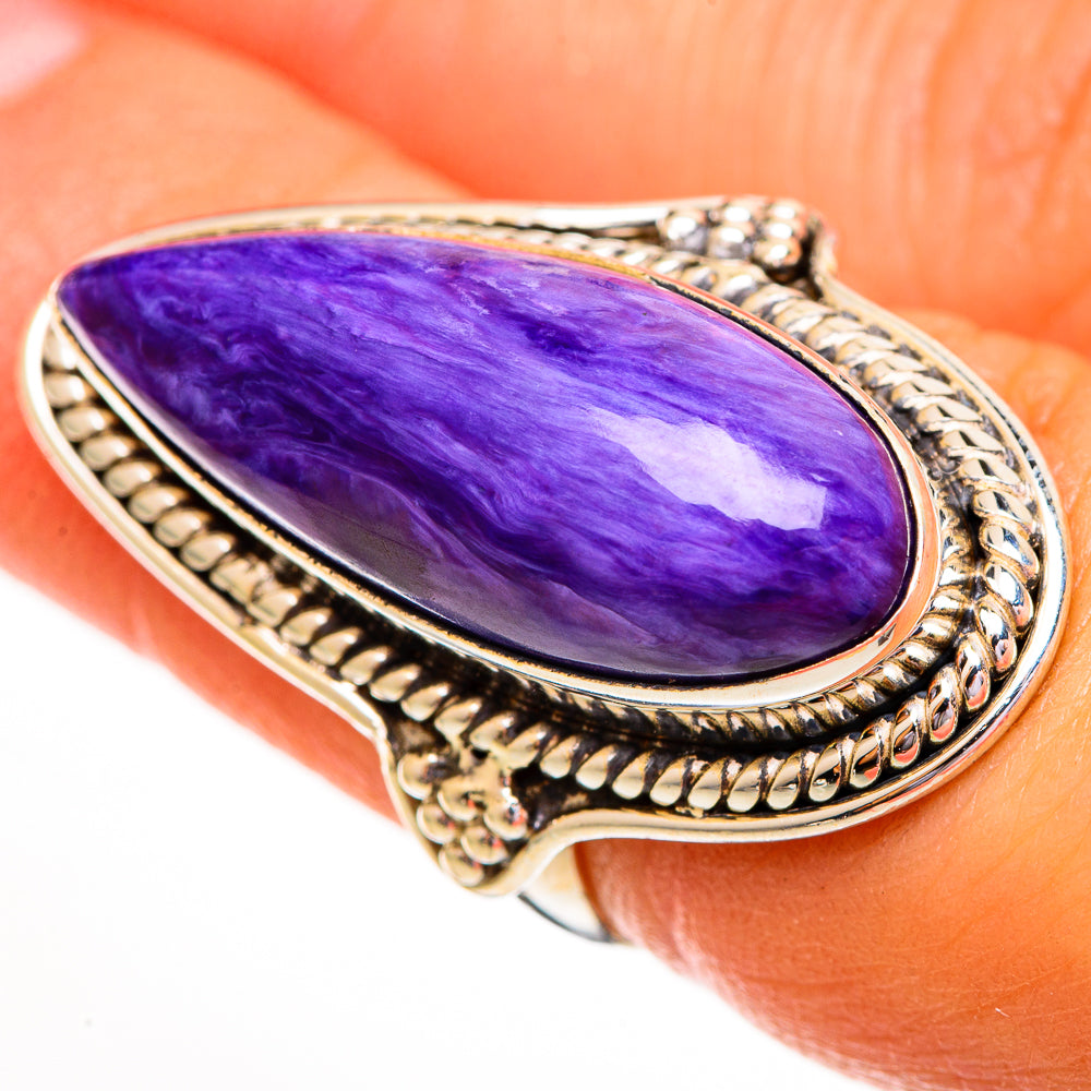 Charoite Rings handcrafted by Ana Silver Co - RING112016