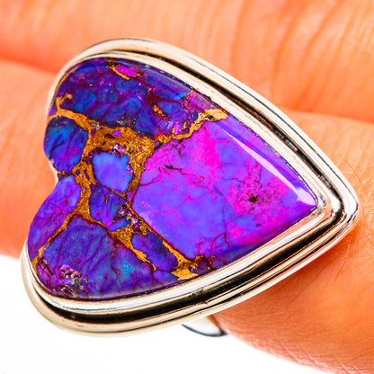 Purple Copper Composite Turquoise Rings handcrafted by Ana Silver Co - RING112019