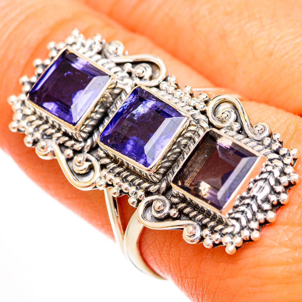 Violet Spinel Rings handcrafted by Ana Silver Co - RING112023