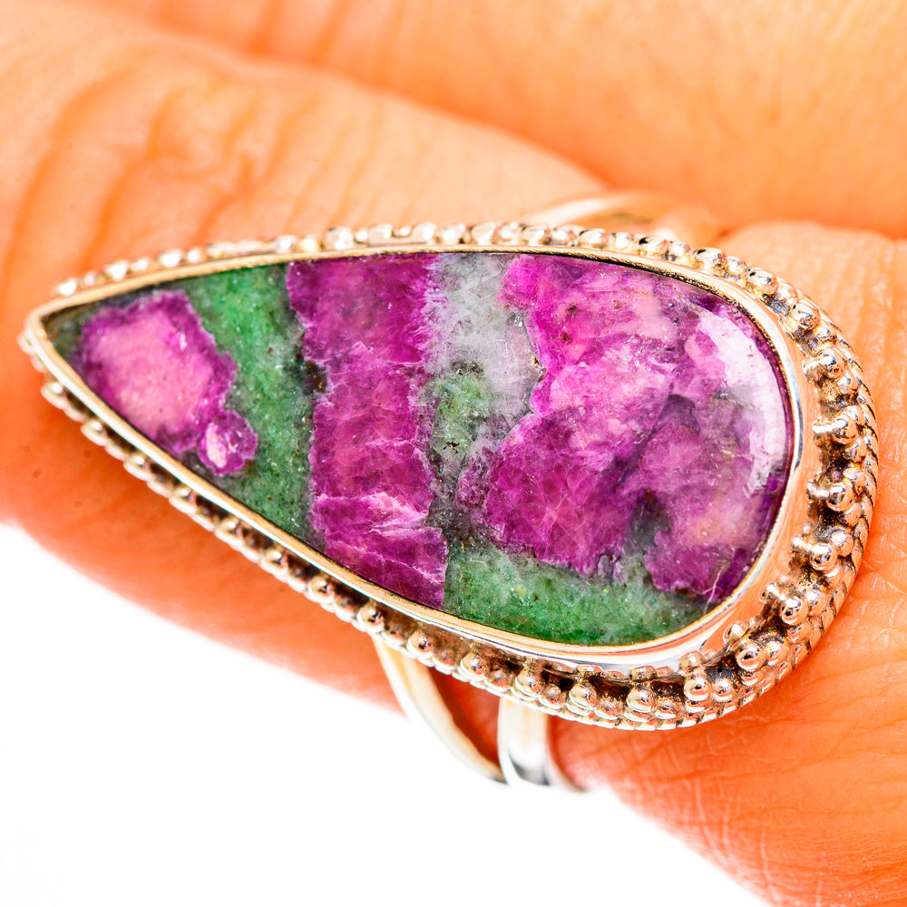 Ruby Zoisite Rings handcrafted by Ana Silver Co - RING112033