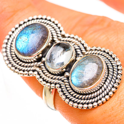 Labradorite Rings handcrafted by Ana Silver Co - RING112035