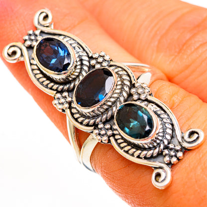 Blue Spinel Rings handcrafted by Ana Silver Co - RING112041