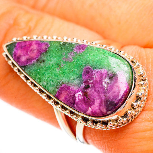 Ruby Zoisite Rings handcrafted by Ana Silver Co - RING112043