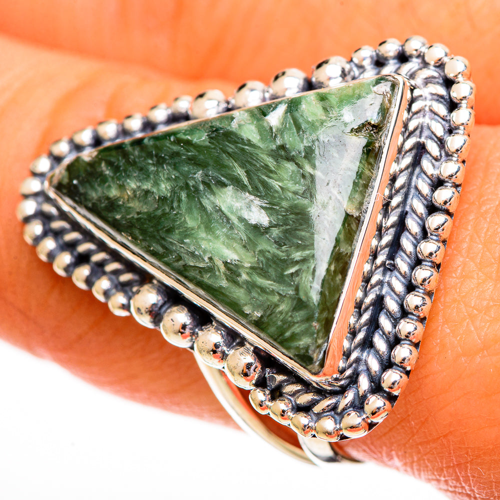Seraphinite Rings handcrafted by Ana Silver Co - RING112044