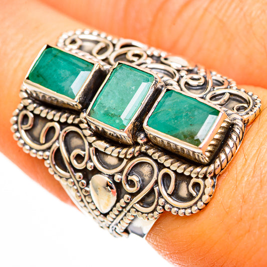 Emerald Rings handcrafted by Ana Silver Co - RING112045