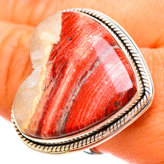 Red Jasper Rings handcrafted by Ana Silver Co - RING112049