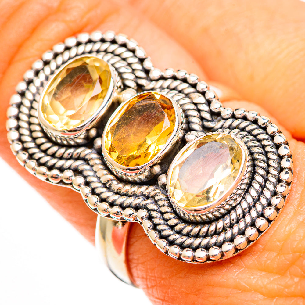 Citrine Rings handcrafted by Ana Silver Co - RING112057