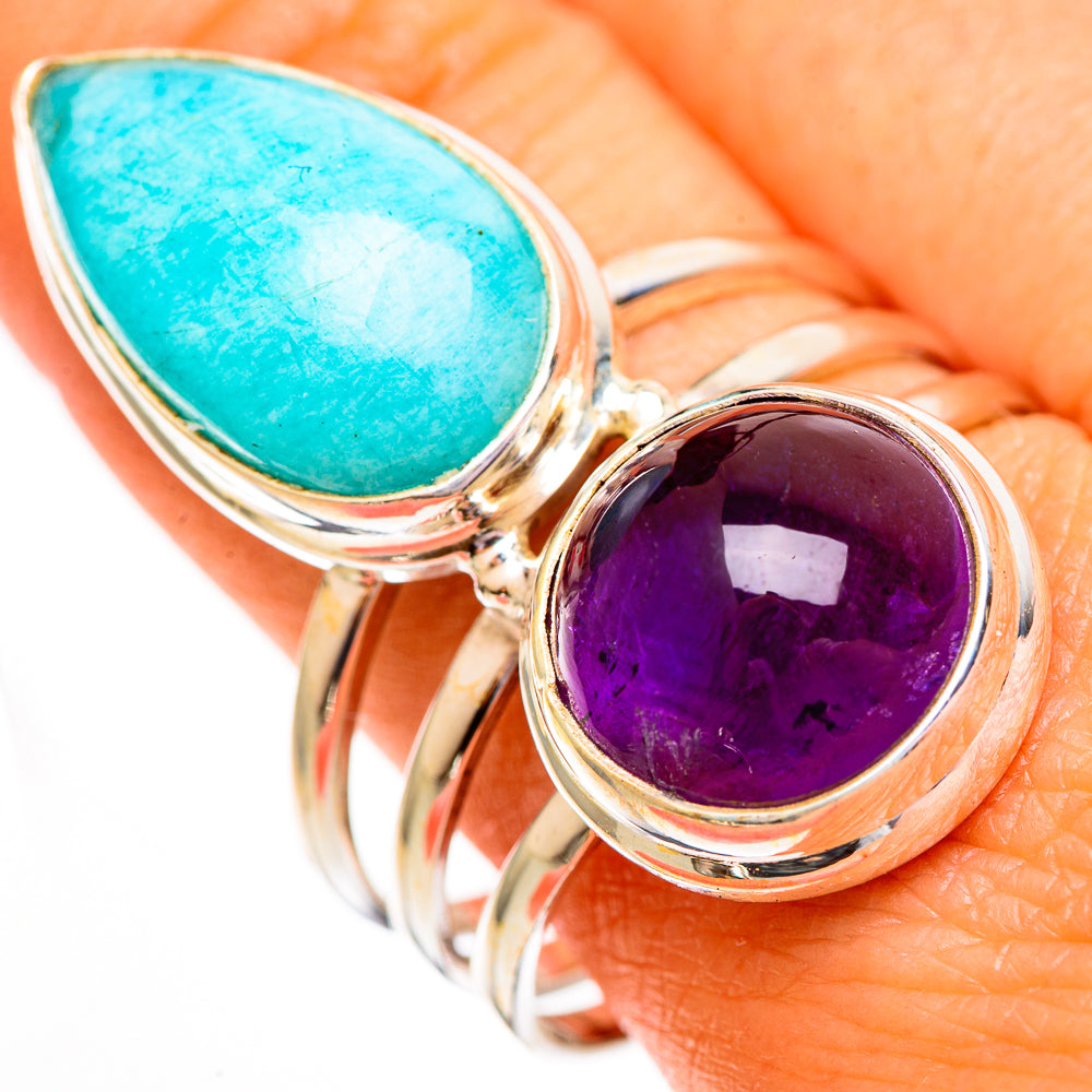 Larimar Rings handcrafted by Ana Silver Co - RING112075