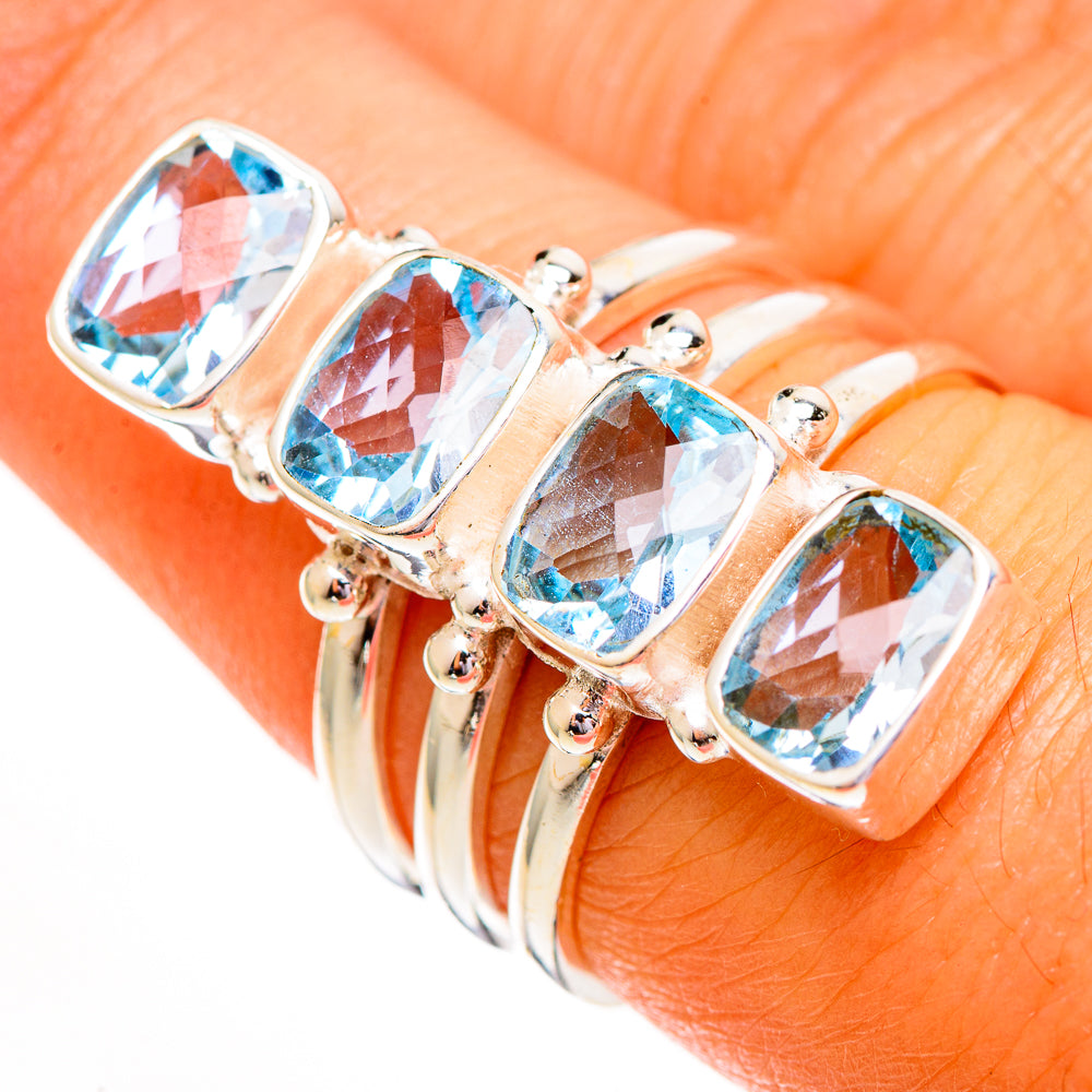 Blue Topaz Rings handcrafted by Ana Silver Co - RING112078