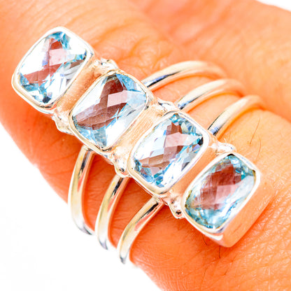 Blue Topaz Rings handcrafted by Ana Silver Co - RING112083