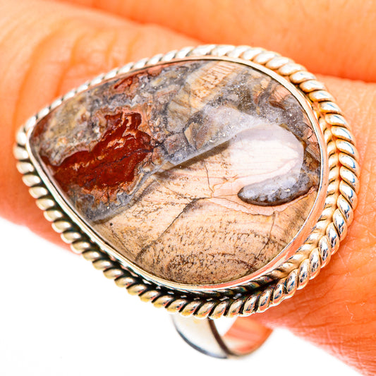 Mushroom Rhyolite Rings handcrafted by Ana Silver Co - RING112090