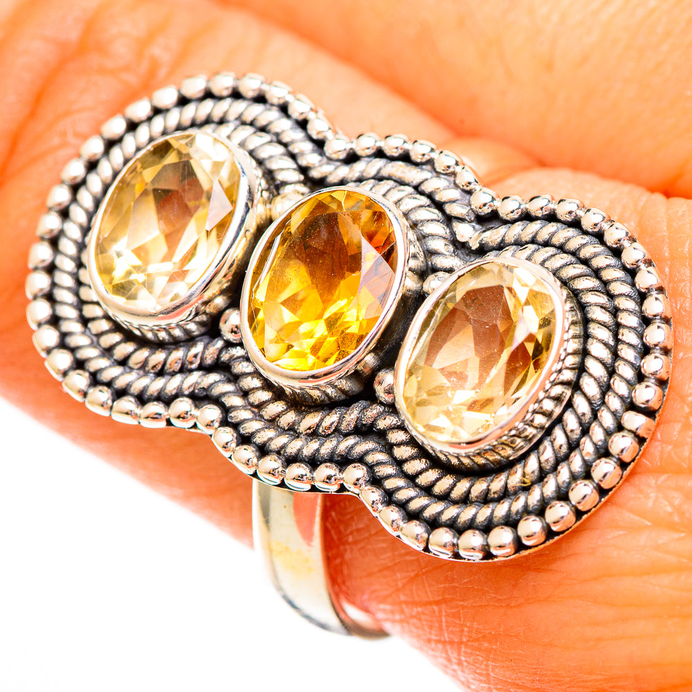 Citrine Rings handcrafted by Ana Silver Co - RING112094