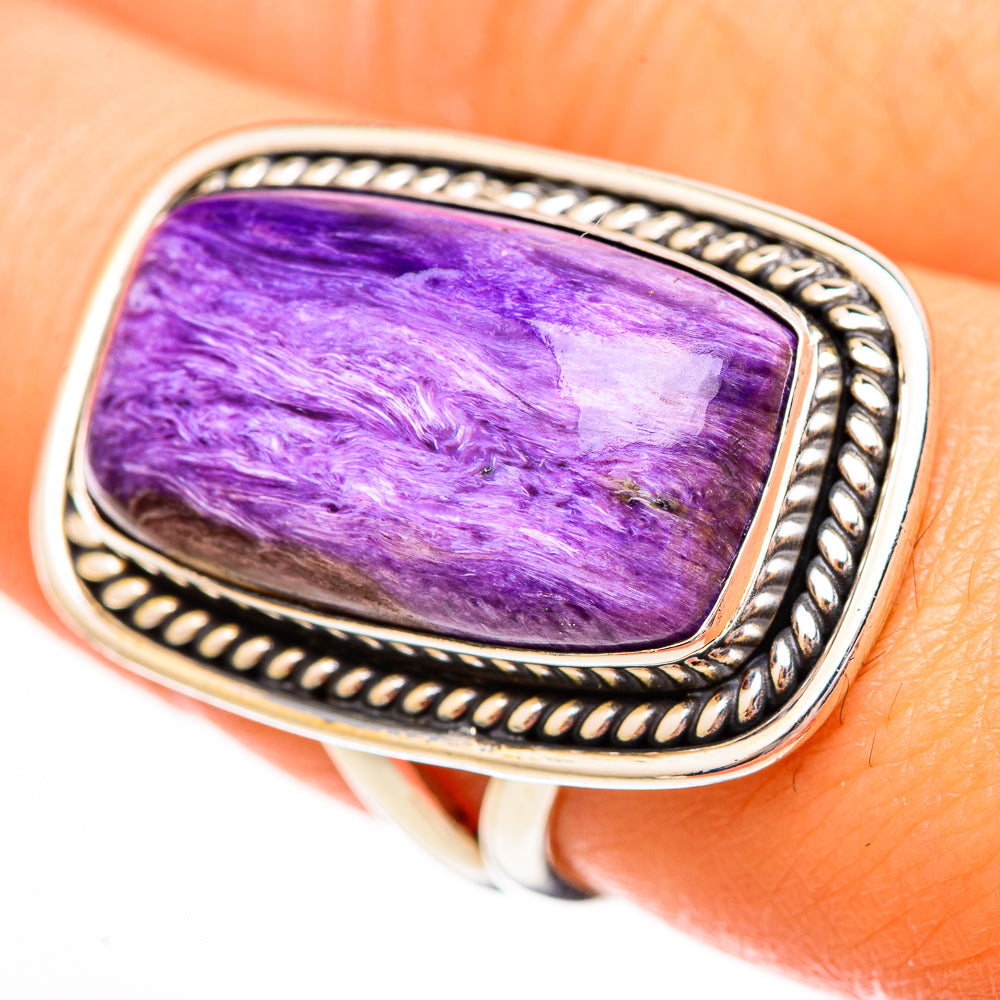 Charoite Rings handcrafted by Ana Silver Co - RING112101