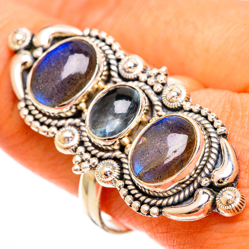 Labradorite Rings handcrafted by Ana Silver Co - RING112111