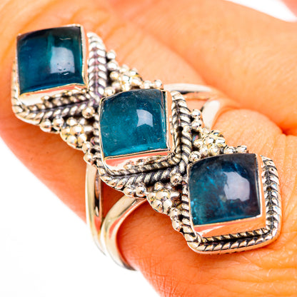 Blue Fluorite Rings handcrafted by Ana Silver Co - RING112112
