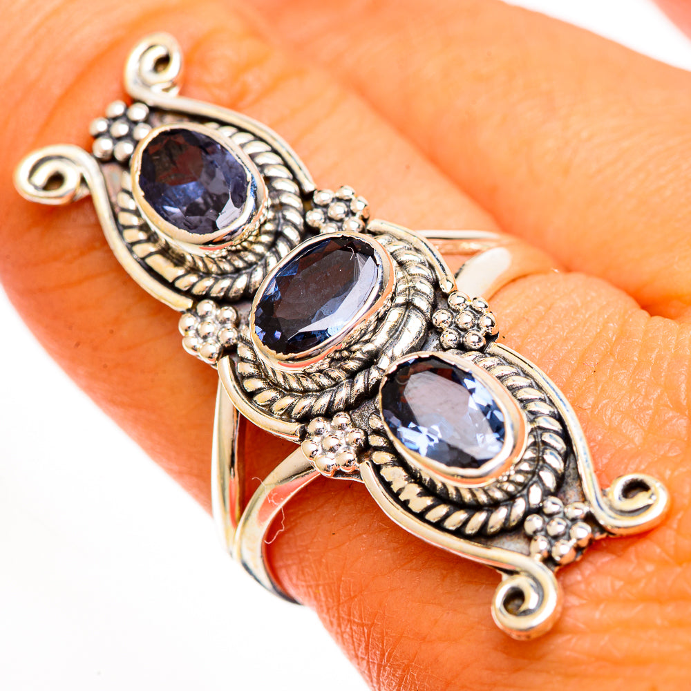 Blue Spinel Rings handcrafted by Ana Silver Co - RING112114