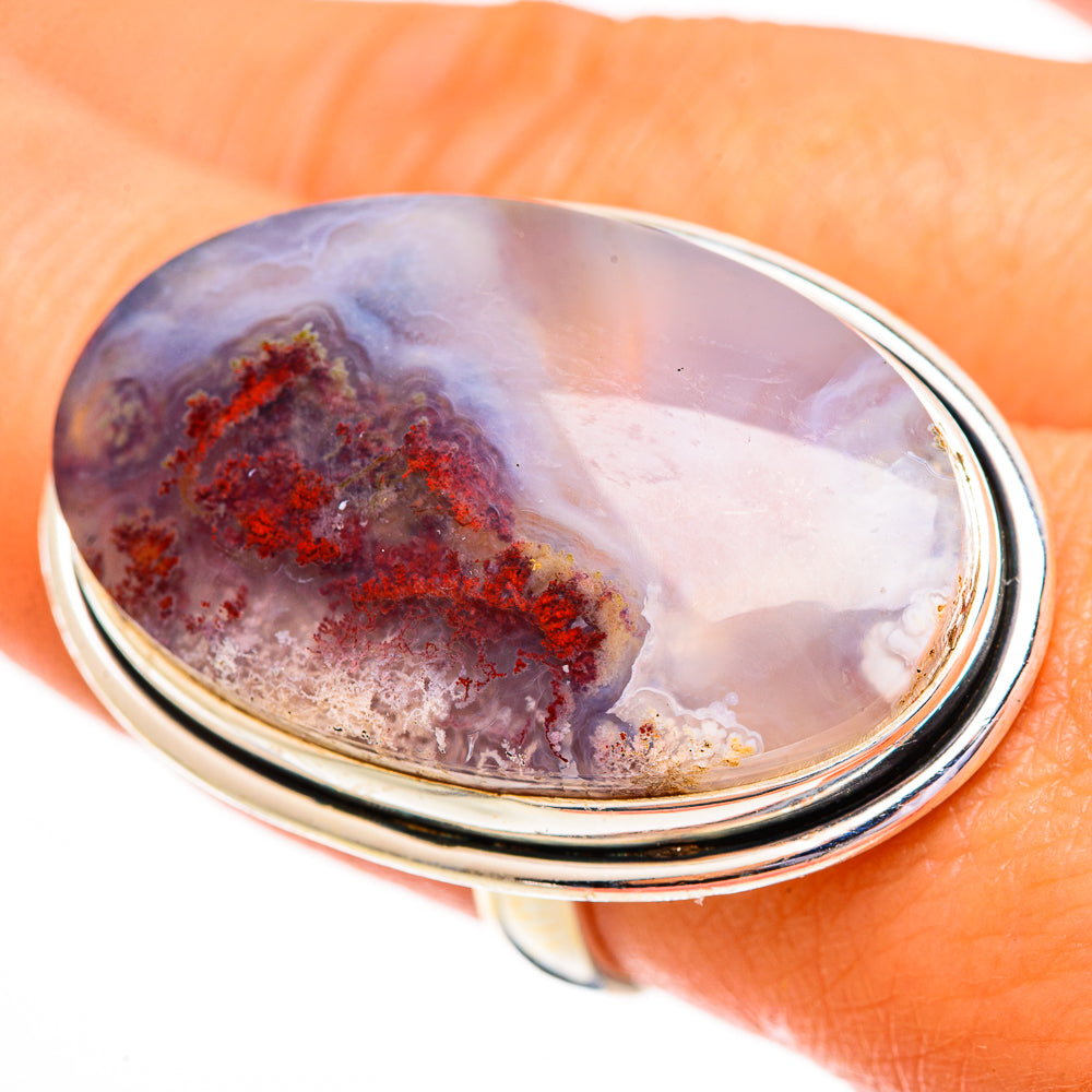 Indonesian Plume Agate Rings handcrafted by Ana Silver Co - RING112128